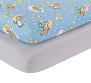 2 Pack Fitted Crib Sheets - Precious Moments Boys