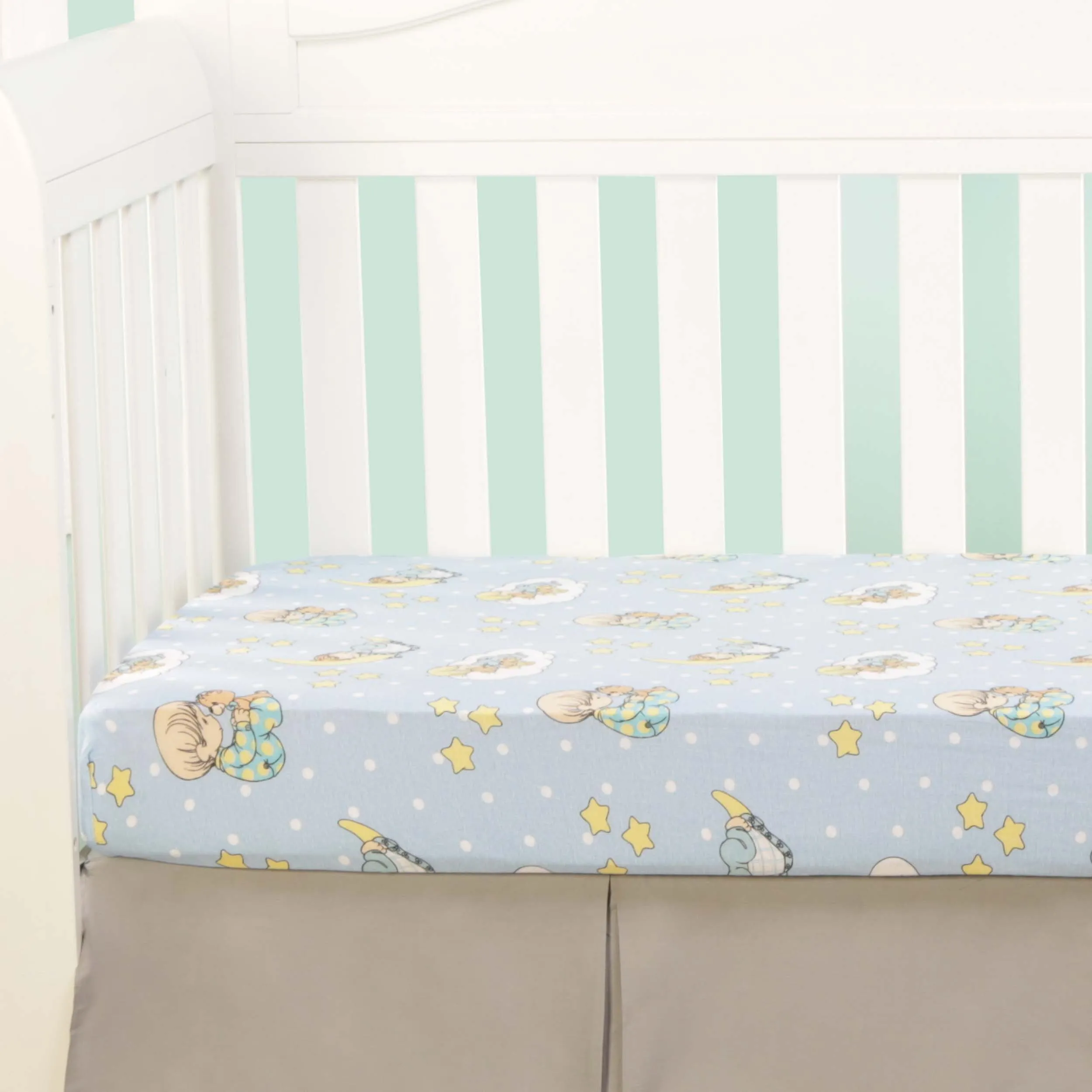 2 Pack Fitted Crib Sheets - Precious Moments Boys