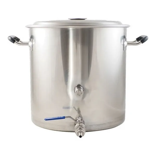 34 Quart (8.5 Gallon) Stainless Steel Brew Kettle w/ Ball Valve