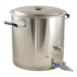 34 Quart (8.5 Gallon) Stainless Steel Brew Kettle w/ Ball Valve