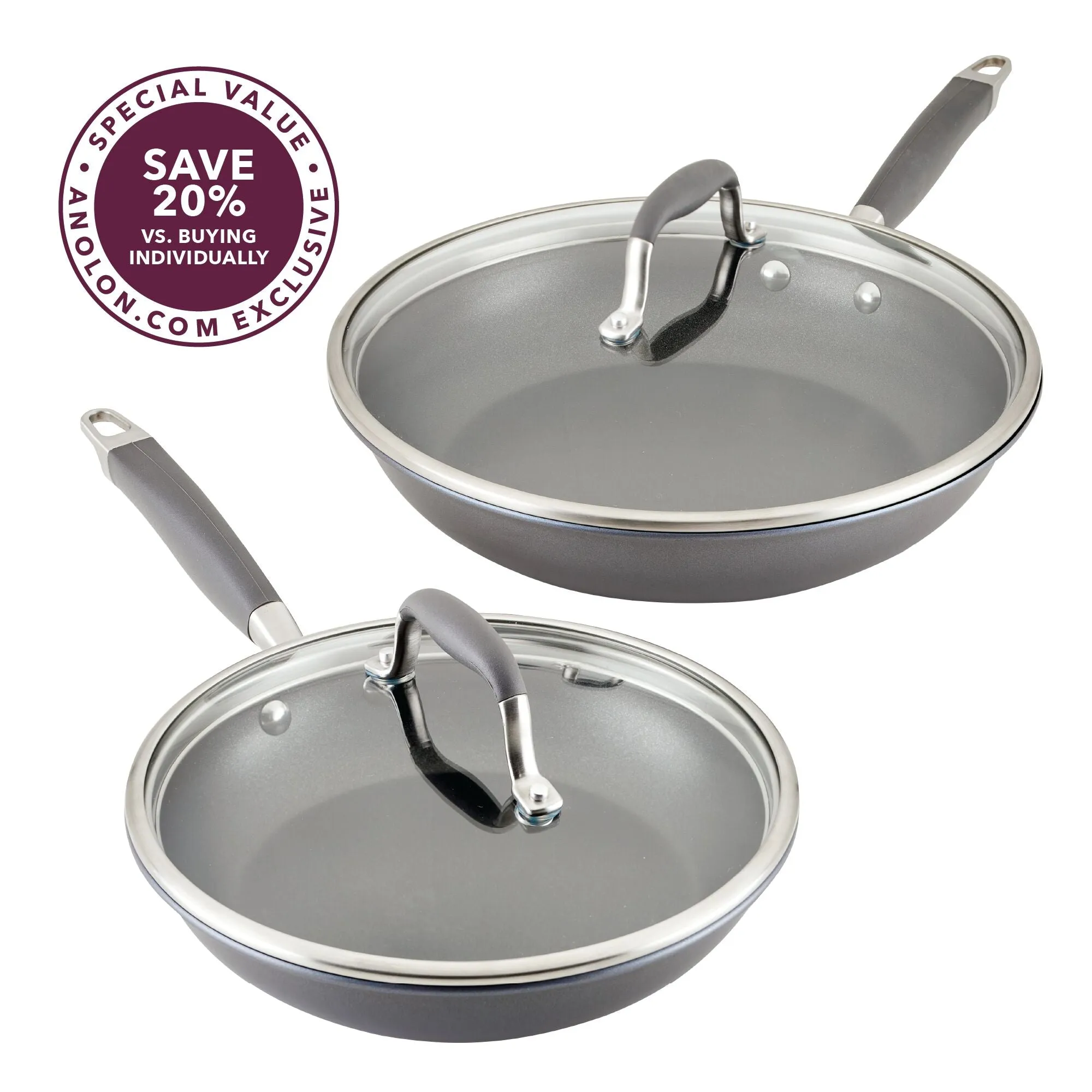 4-piece Skillet and Lid Set