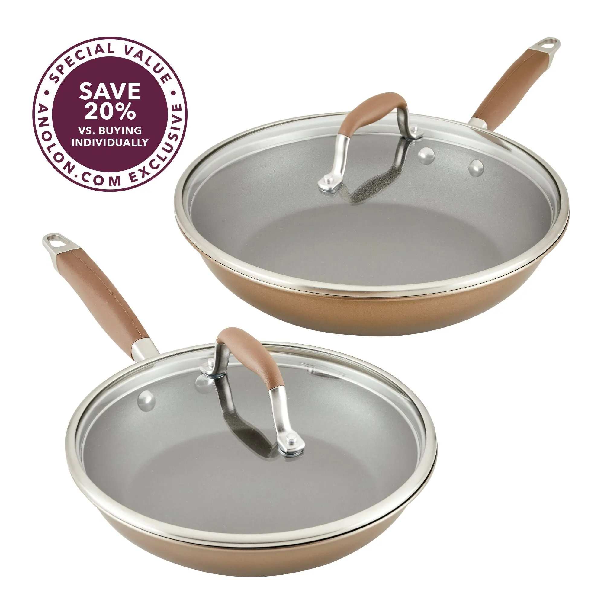 4-piece Skillet and Lid Set