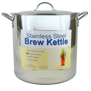 42 Quart Stainless Steel Brew Kettle w/Lid