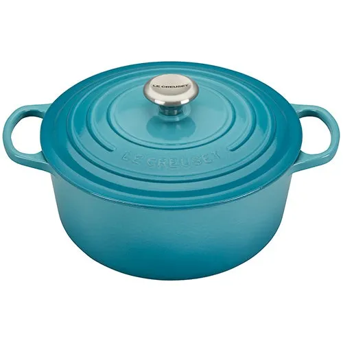 5.5qt Signature Cast Iron Round Dutch Oven Carribean