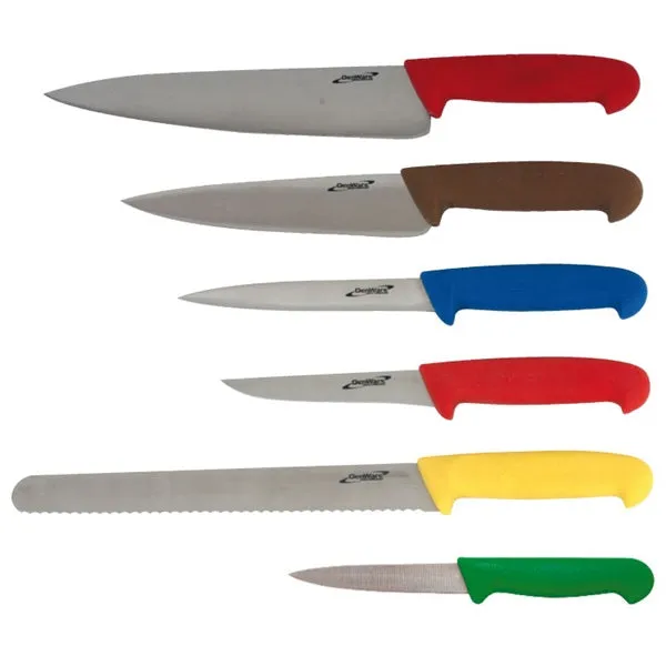 6 Piece Colour Coded Knife Set   Knife Wallet pack of 1