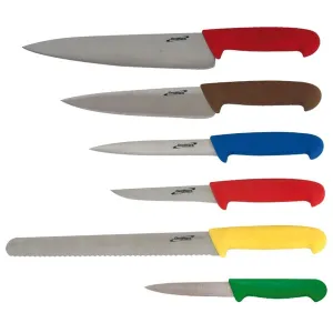 6 Piece Colour Coded Knife Set   Knife Wallet pack of 1