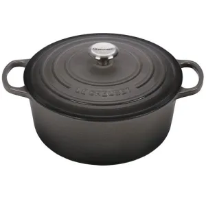 7.25qt Signature Cast Iron Round Dutch Oven Oyster