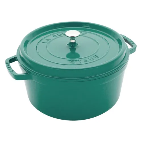 7qt Cast Iron Round Dutch Oven, Turquoise