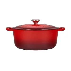 9qt Signature Cast Iron Round Dutch Oven Cerise