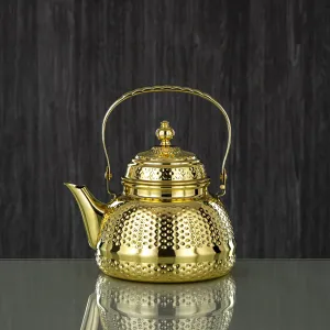 Almarjan 1 Liter Barari Collection Stainless Steel Tea Kettle Gold - STS0013080