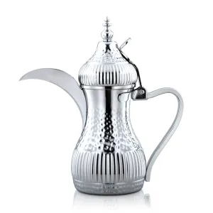 Almarjan 1 Liter Maraba'a Collection Stainless Steel Dallah Silver - STS0010721