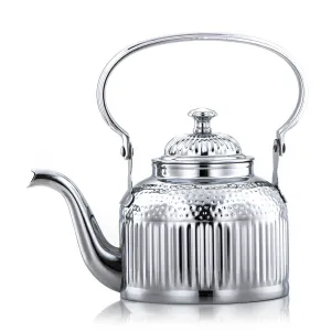 Almarjan 1 Liter Maraba'a Collection Stainless Steel Tea Kettle Silver - STS0010689