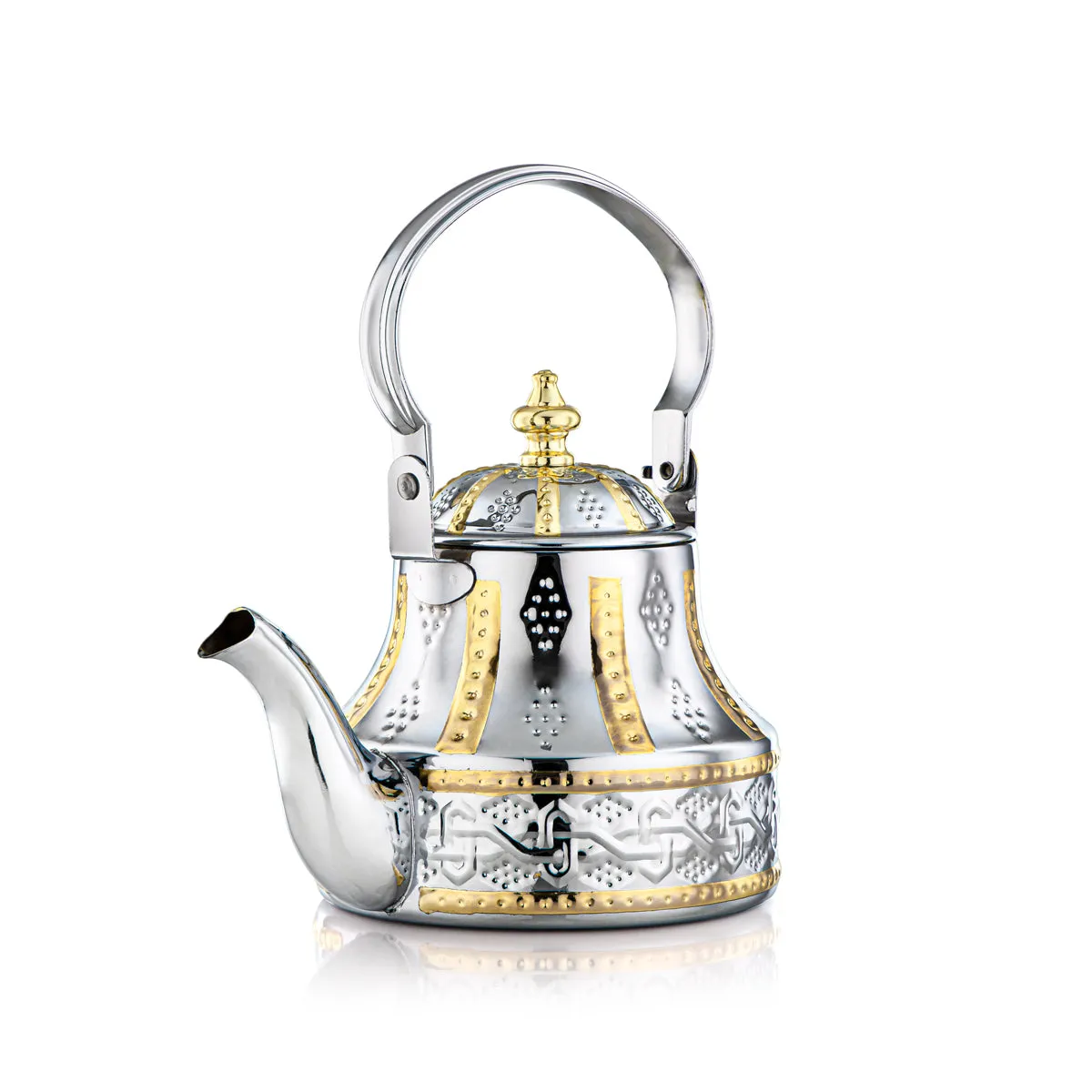 Almarjan 1.2 Liter Sahara Collection Stainless Steel Kettle Silver & Gold - STS0010970