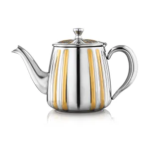 Almarjan 1.4 Liter Stainless Steel Teapot Silver & Gold - STS0010644