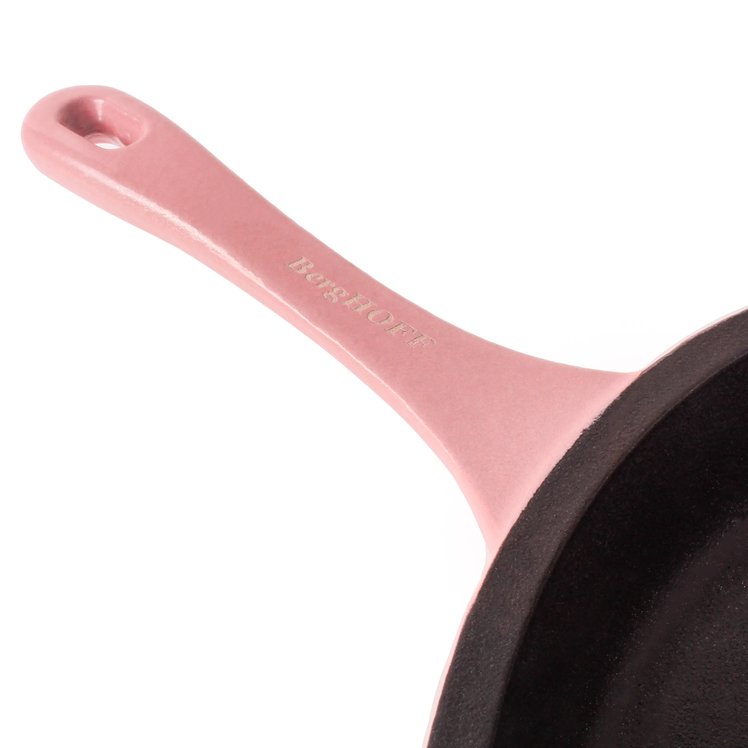 BergHOFF Neo 5pc Cast Iron Oval Dutch Oven Set with 10" Fry Pan, 5qt. & 8qt., Pink