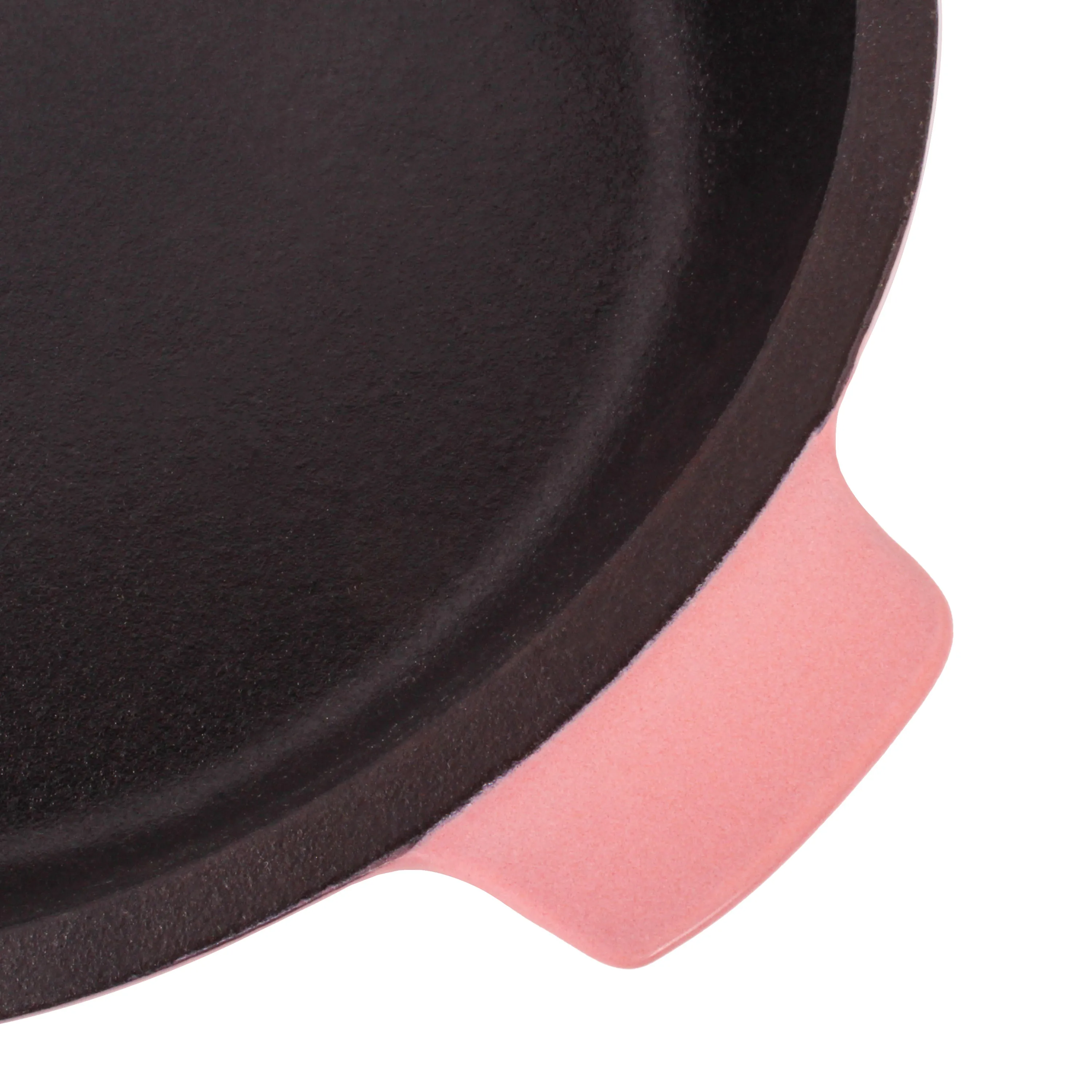 BergHOFF Neo 5pc Cast Iron Oval Dutch Oven Set with 10" Fry Pan, 5qt. & 8qt., Pink