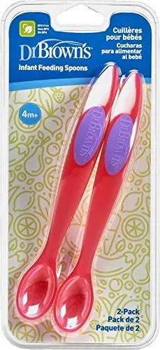 [Bundle of 4] Dr. Brown’s Infant Feeding Spoon - Pink, 2-Pack