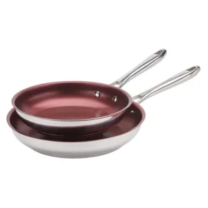 Canadian Signature Stainless Steel Non-Stick Frying Pans, 2-pk