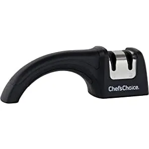 Chef' choice 2-Stage Pronto Diamond Hone Manual Knife Sharpener with Black Handle.