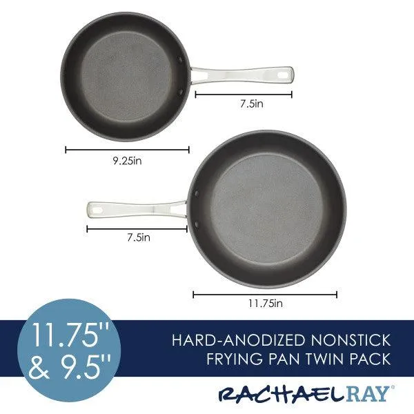 Cook   Create 2-Piece Hard Anodized Nonstick Frying Pan Set