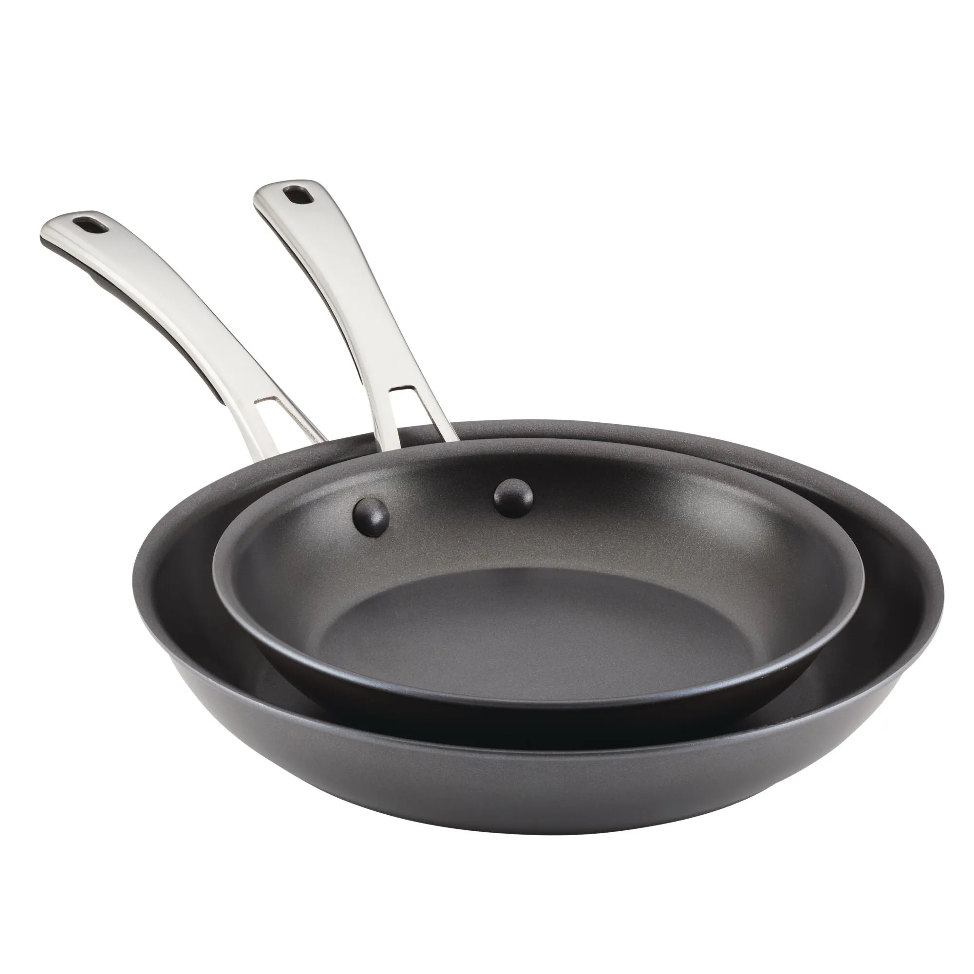 Cook   Create 2-Piece Hard Anodized Nonstick Frying Pan Set