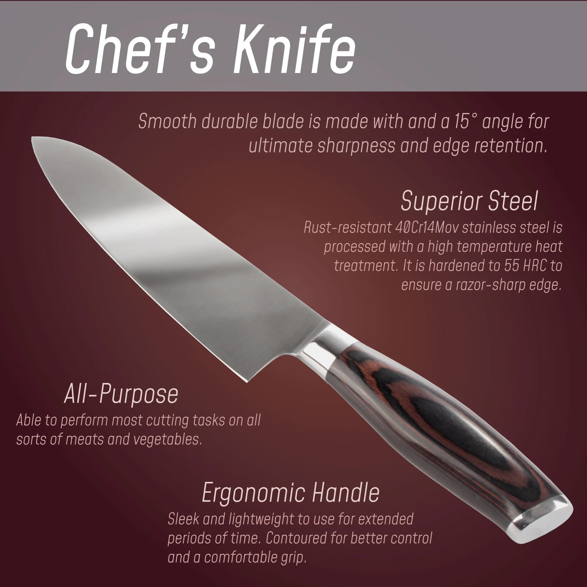 Culinary Knives - Chef Knives, Chinese Cleaver, and Nakiri