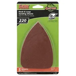 Detail Sanding Sheets, Aluminum Oxide, 220-Grit, 3.5 x 5-In., 5-Pk.