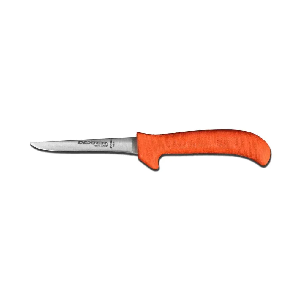 Dexter Russell 11213B Sani-Safe 4 1/2" Utility Deboning Poultry Knife Black Handle EP154HGB