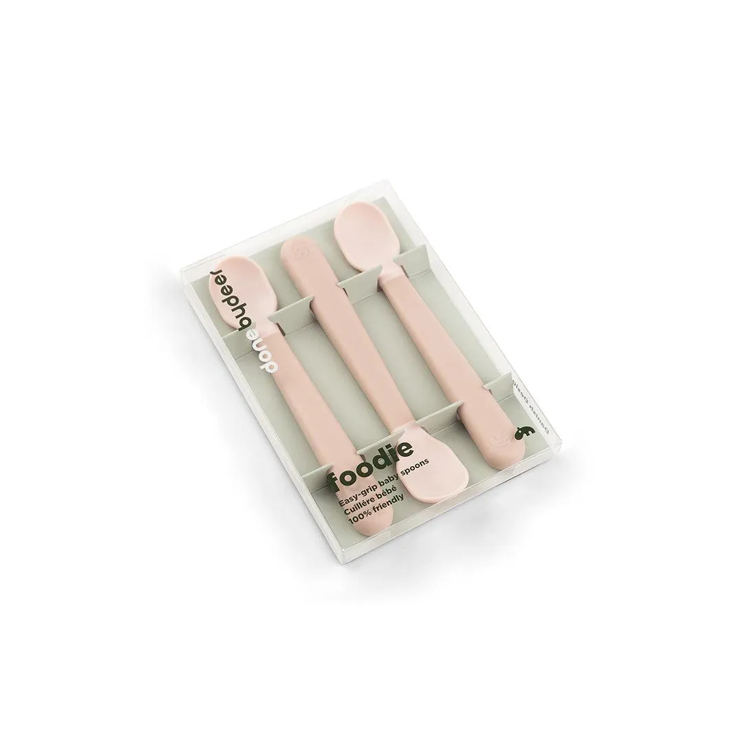 Done by Deer Foodie Easy Grip Baby Spoon - 3 Pack - Powder