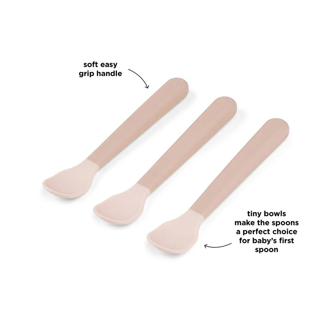 Done by Deer Foodie Easy Grip Baby Spoon - 3 Pack - Powder