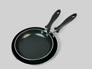 Farberware Reliance 2 Piece Aluminum Nonstick Frying Pan Set | Black