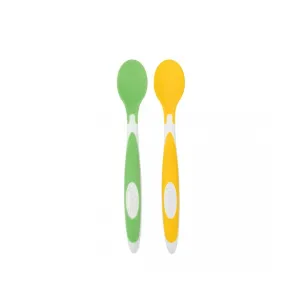 Feeding & Weaning Weaning Soft Tip Spoons - Green & Yellow