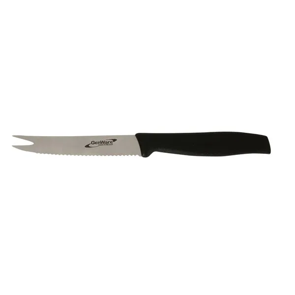 Genware 4" Bar Knife (Serrated) W/ Fork End pack of 1