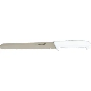 Genware 8'' Bread Knife White (Serrated)