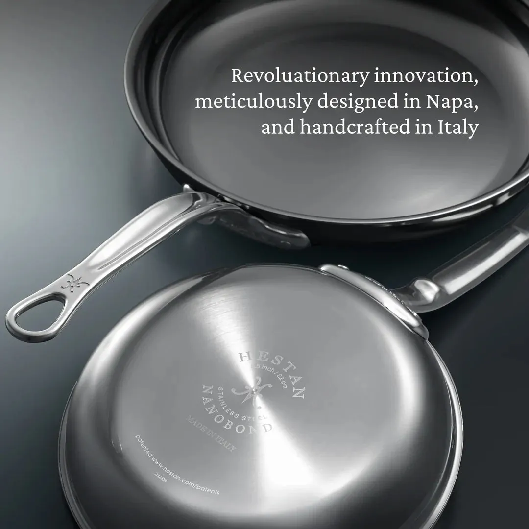 Hestan NanoBond Titanium Stainless Steel Frying Pan, 12.5-in