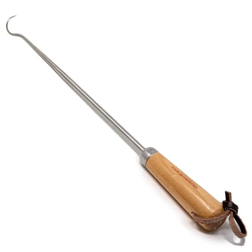 Jaccard 12" Inch PigTail Food Flipper Steel BBQ Turner Hardwood Handle 201310