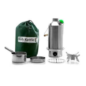 Kelly Kettle® Base Camp – Basic Kit – Stainless Steel Camp Kettle