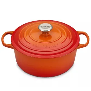 Le Creuset Round Dutch Oven – 5.5 QT – Flame