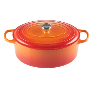 Le Creuset Signature Enameled Cast Iron Oval French / Dutch Oven, 9.5-Quart, Flame