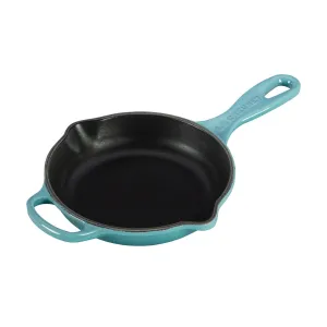 Le Creuset Signature Enameled Cast Iron Skillet, 10.25-Inches, Caribbean