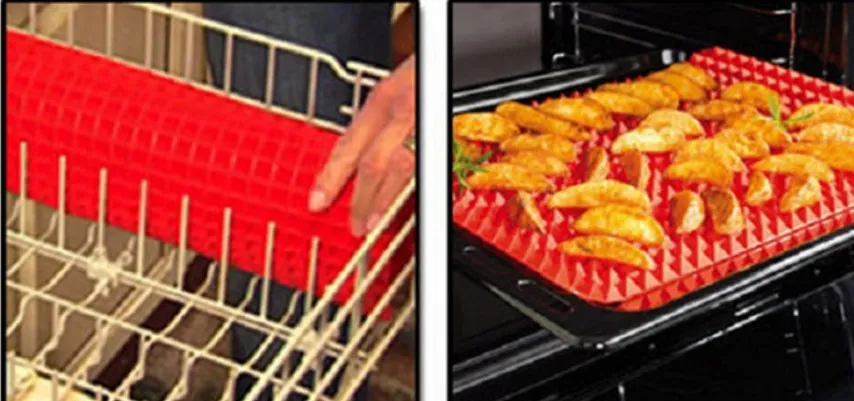 Non Stick Heat Resistant Silicone Cooking Mat (2 Pcs set)