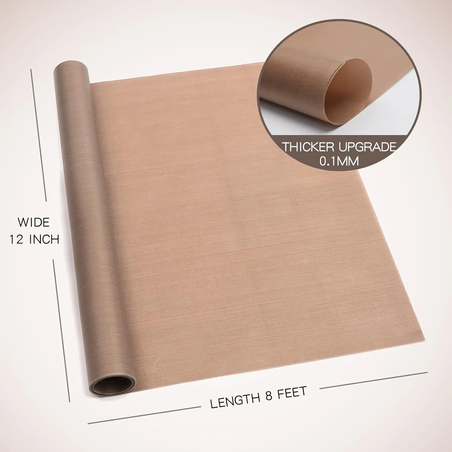 Non-Stick Silicone Baking Mat Roll - Beige  (16 in. x 10 ft.)