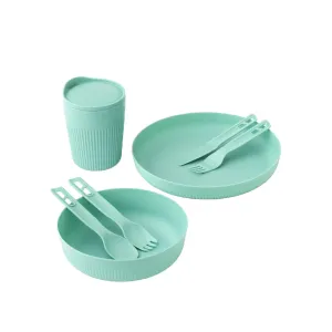 Passage 1 Person Dinnerware Set (7 Piece) - Aqua