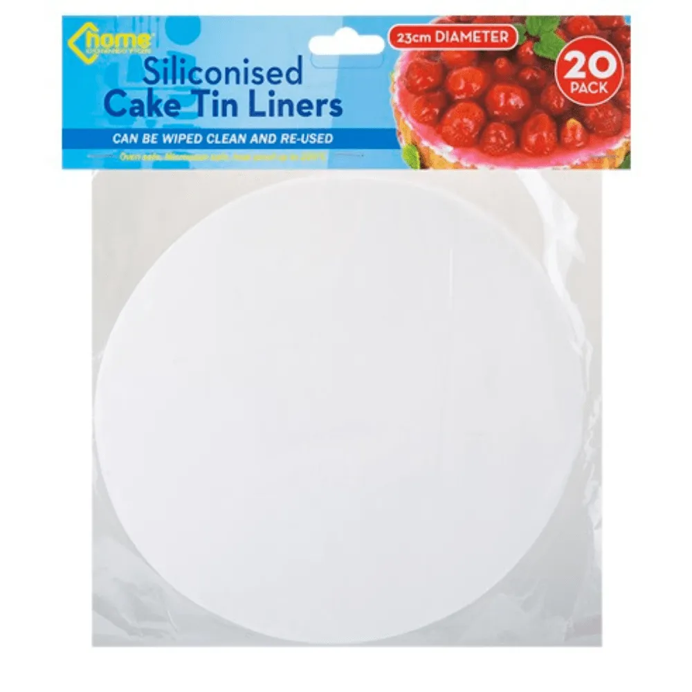 Siliconised Cake Tin Liners - Pack of 20