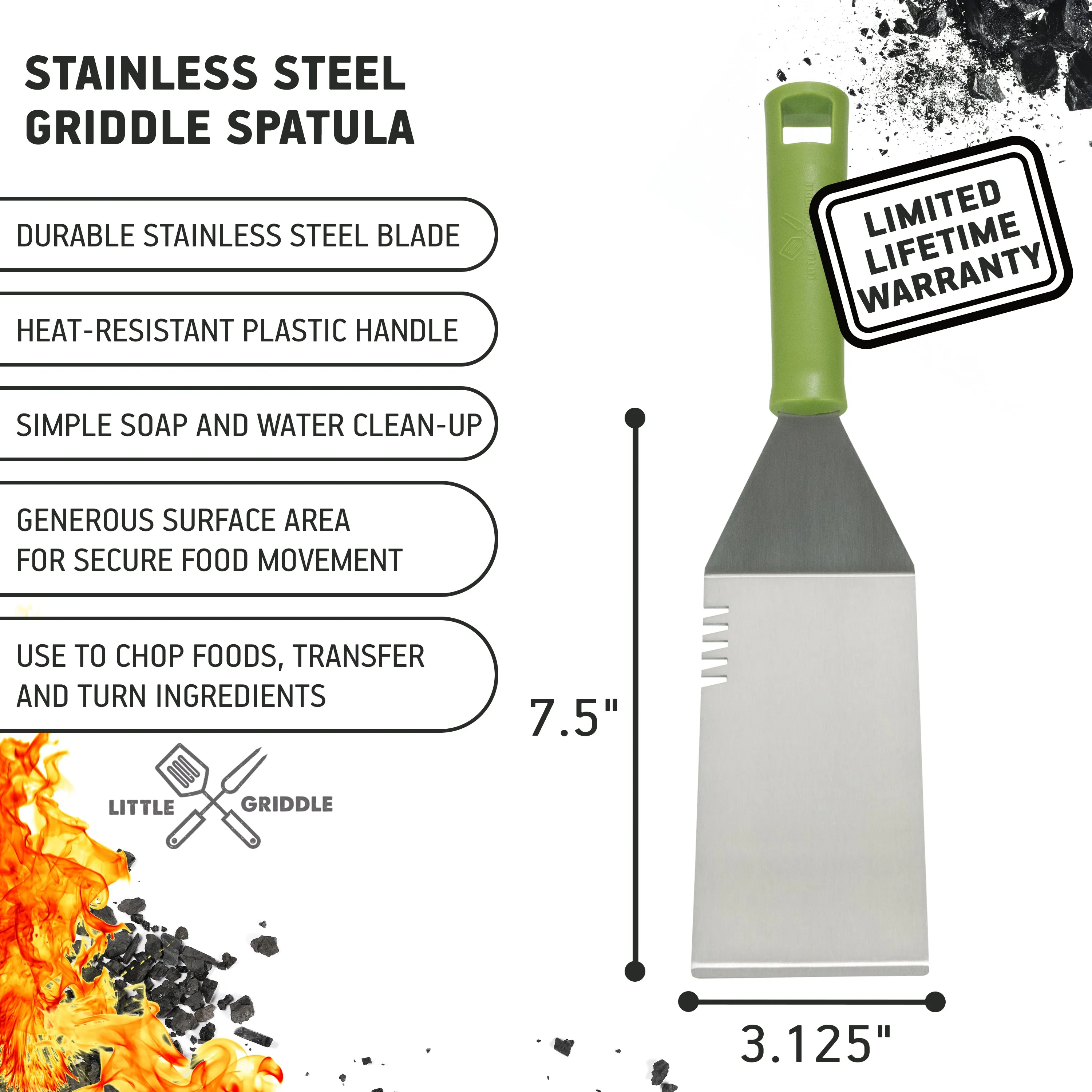 Stainless Solid and Slotted Spatula Set