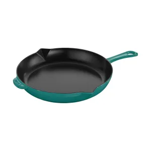 Staub Cast Iron Fry Pan, 10-in, Turquoise