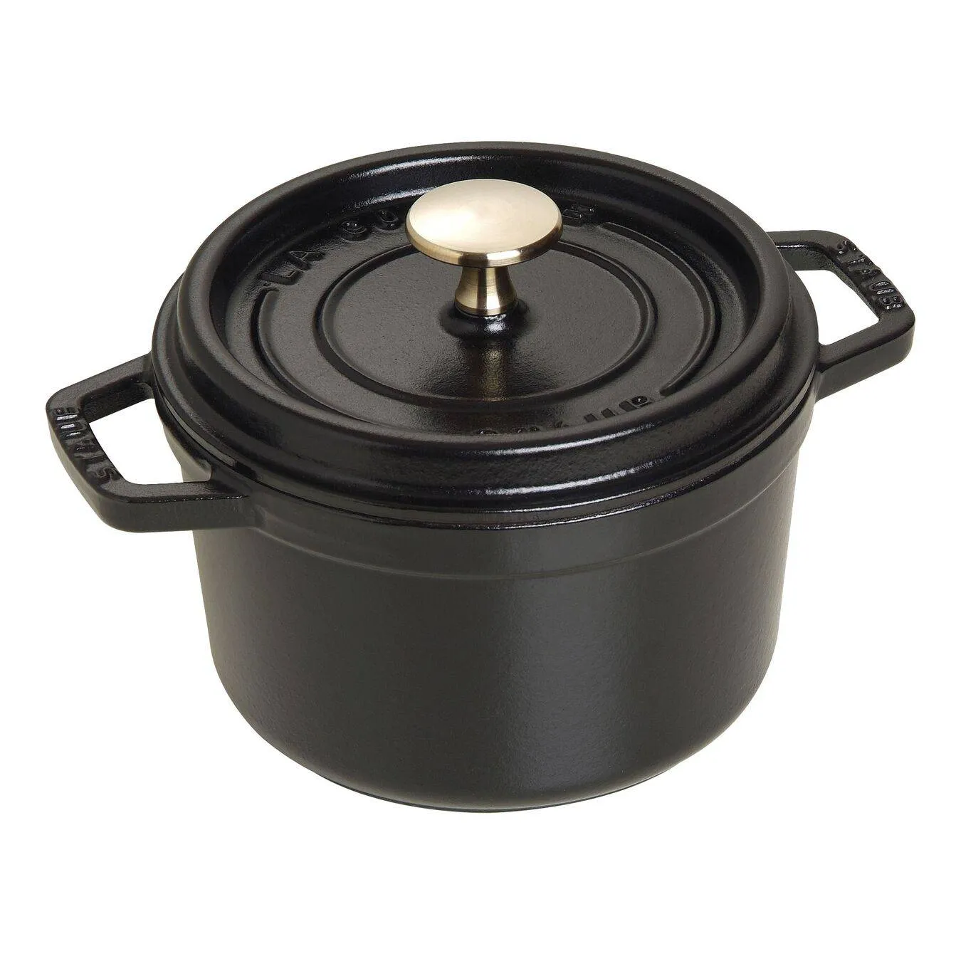 Staub Cast Iron Round Cocotte Oven, 1.25-qt, Matte Black