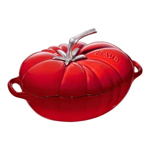 Staub Cast Iron Tomato Cocotte, 3-qt, Cherry Red