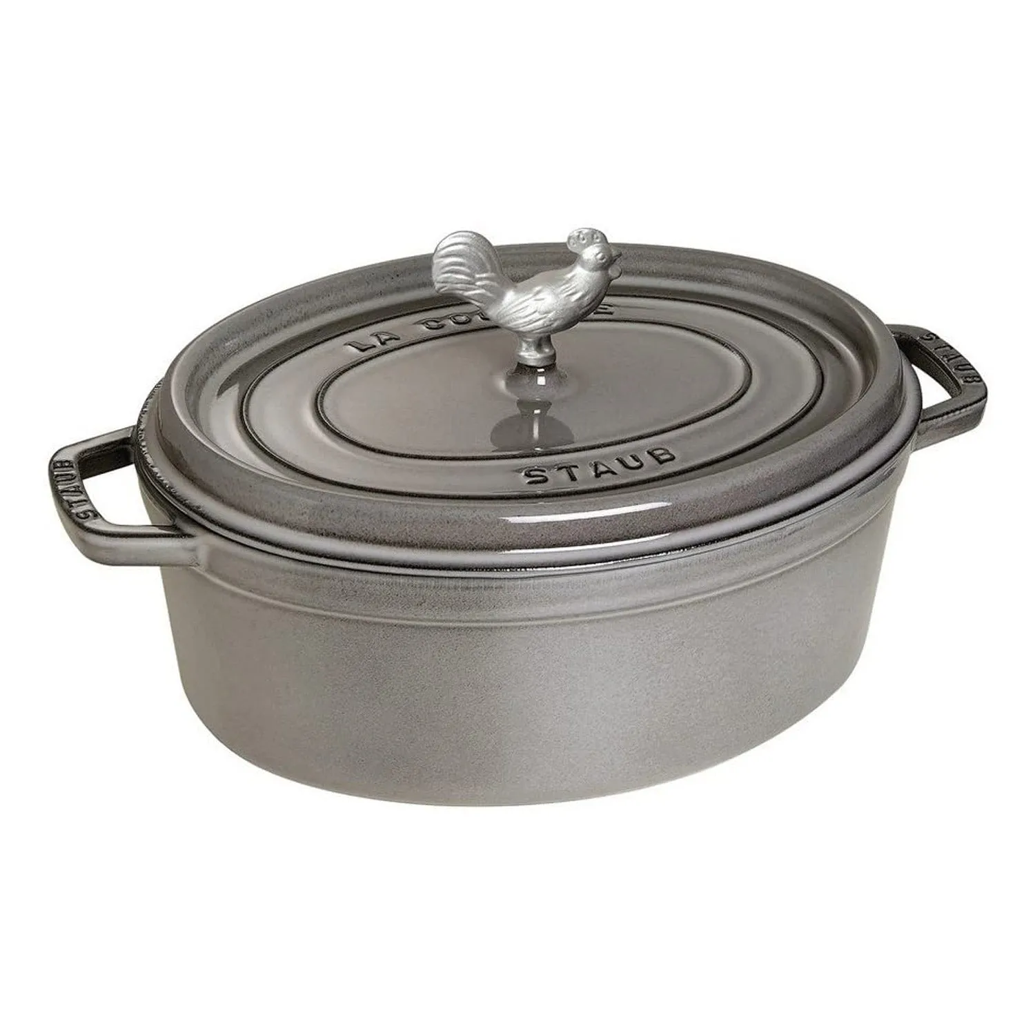 Staub Coq au Vin Cocotte, Graphite Grey, 4.25 qt. - Graphite Grey