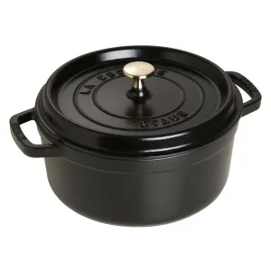 Staub Oven Round Cocotte, 4-qt, Matte Black